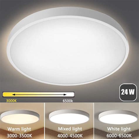 Dimmable Led Ceiling Light 24W Round Flat LED Ceiling Lighting,3000-6500K, White for Kitchen ...