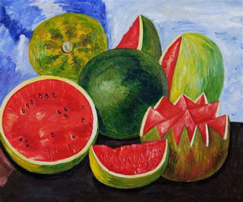 2017 Viva La Vida, Watermelons,Frida Kahlo Painting For Sale,Canvas Art,High Quality,Hand ...