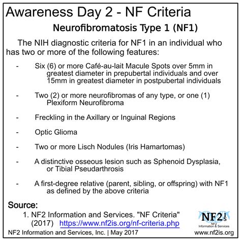 Neurofibromatosis Type 1 (NF1) Criteria HEalth Factors / Requrments for ...