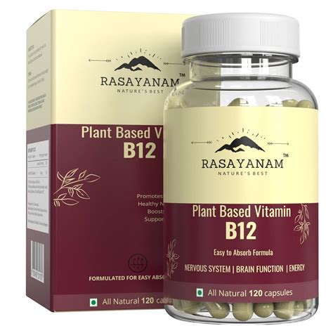 Rasayanam Plant Based Vitamin B12 supplement for Men & Women (120 ...