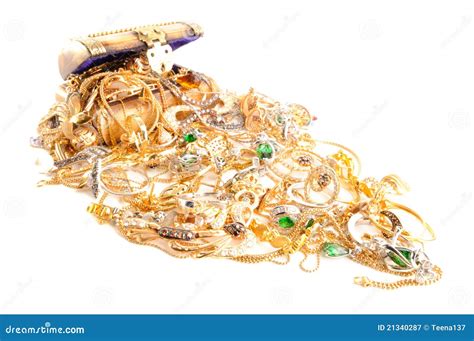 Lot Of Gold Jewelry Royalty Free Stock Photography - Image: 21340287