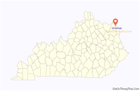 Map of Greenup city, Kentucky