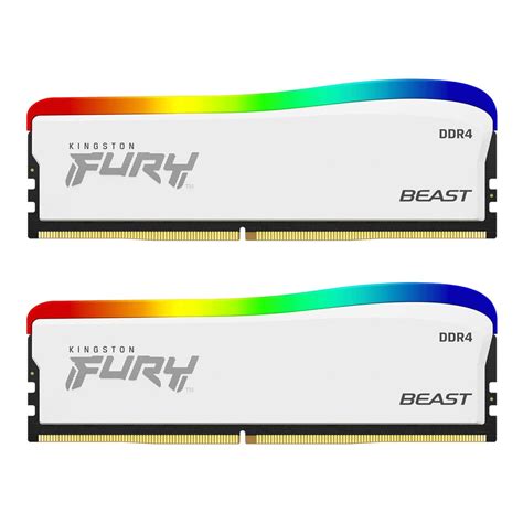 16GB (8GBx2) DDR4 3200MHz RAM (หน่วยความจำ) KINGSTON FURY BEAST DDR4 RGB SPECIAL EDITION (WHITE ...