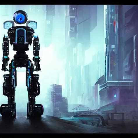 An awesome cyberpunk robot concept art. Detailed | Stable Diffusion