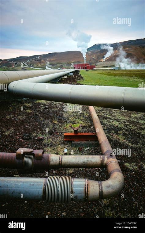 Krafla geothermal power plant a geothermal power generating facility located in Iceland, close ...