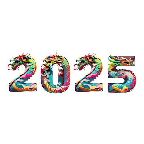 Dragon Chaina Happy New Year 2025 Countdown Vector, 2025 Countdown, Happy New Year 2025 ...