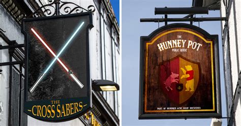 We Illustrated 7 Traditional British Pub Signs That Would Exist If TV & Movies Were Real | Bored ...