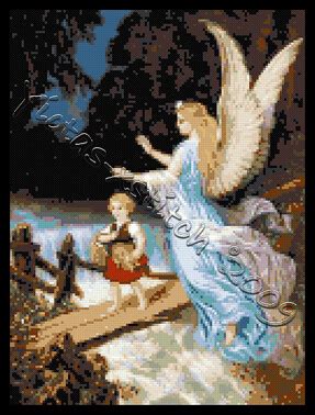 Guardian Angel Cross Stitch Pattern - Cross Stitch Patterns