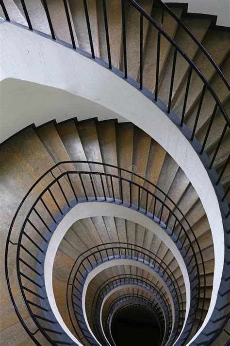 Spiral stairs perspective stock image. Image of round - 109007287