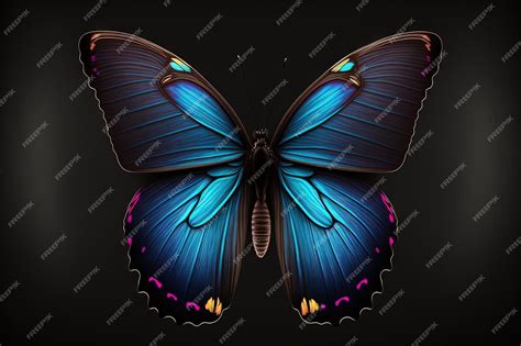 Premium AI Image | Wings of a butterfly Morpho Morpho butterfly wings ...