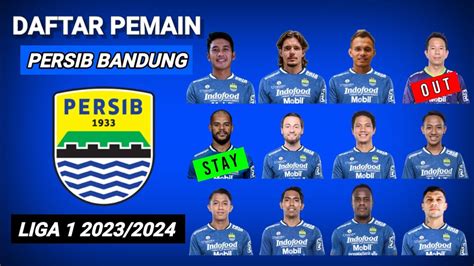 Daftar pemain skuad Persib Bandung liga 1 2023/2024 terbaru - YouTube