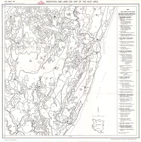 """Vegetation and Land Use map of the Kilifi area. Map sheet 198. Appendix 4a to Report no. R11 ...