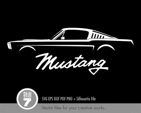 Ford Mustang svg svg cutting file eps dxf pdf png | Etsy