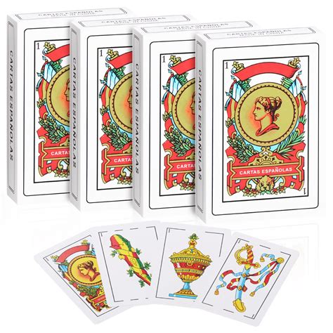 Buy 4 Decks Spanish Playing Cards, Barajas Españolas Originales, Cartas ...