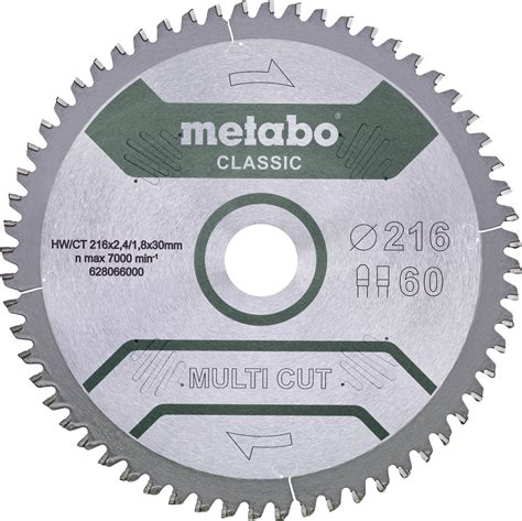 Metabo LAMINATE CUT PROFESSIONAL 628446000 Circular saw blade 254 x 30 x 2 mm Number of cogs: 66 ...