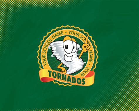 Photo Backdrop Tornado Mascot Logo - Mascot Junction