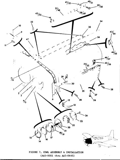 Parts Diagram Figure 7 Cowling (Model AA5 up to Ser 640) – Grumman Aircraft Parts