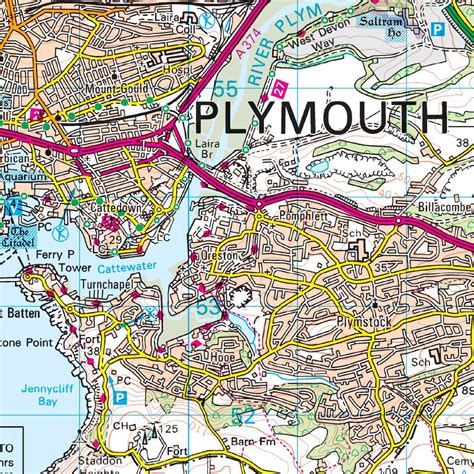 OS Map of Plymouth & Launceston | Landranger 201 Map | Ordnance Survey Shop