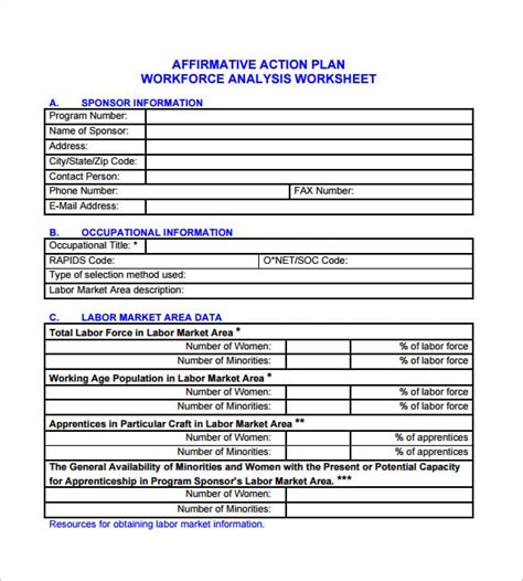 6+ Affirmative Action Plan Templates - DOC, PDF