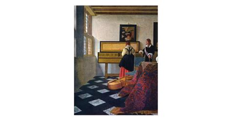 Johannes Vermeer's The Music Lesson (circa1663) Postcard | Zazzle.com