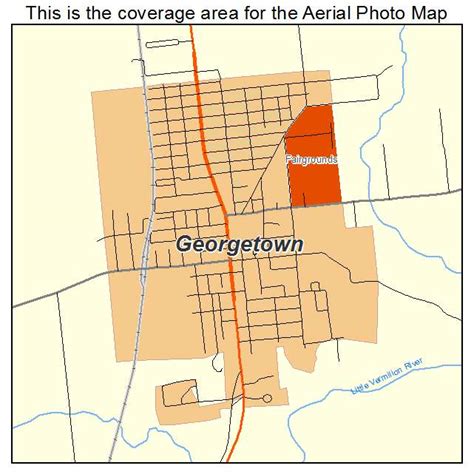 Aerial Photography Map of Georgetown, IL Illinois