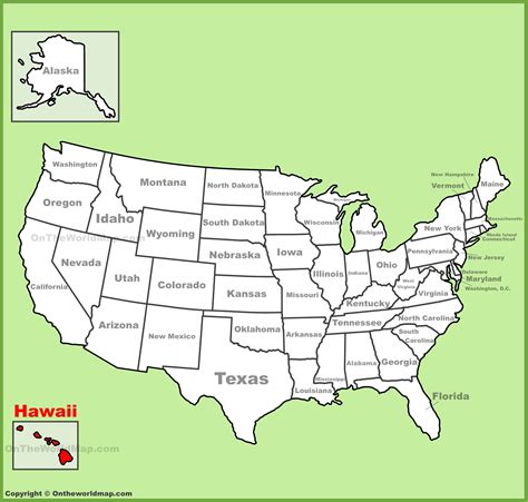 Hawai location on the U.S. Map