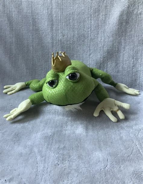 SHREK THIRD KING Harold Frog Soft Plush Toy Stuffed Animal 11" Crown ...