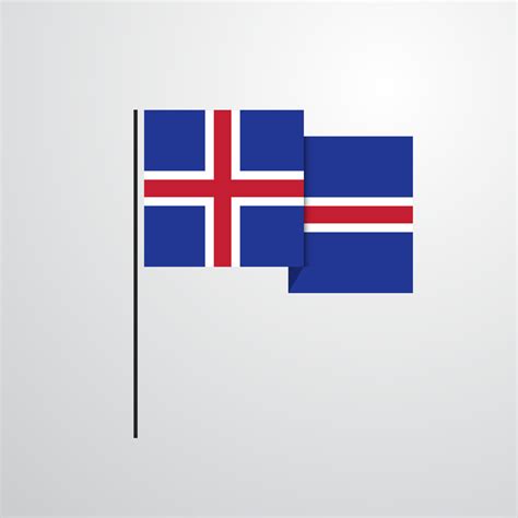 Iceland waving Flag design vector 14240789 Vector Art at Vecteezy