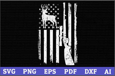 Deer Hunting American Flag SVG Design,American Hunting svg, USA flag By ...