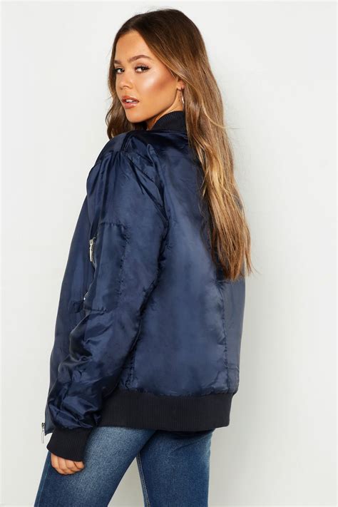 Oversized MA1 Bomber Jacket | boohoo in 2021 | Bomber jacket, Bomber jacket women, Jackets