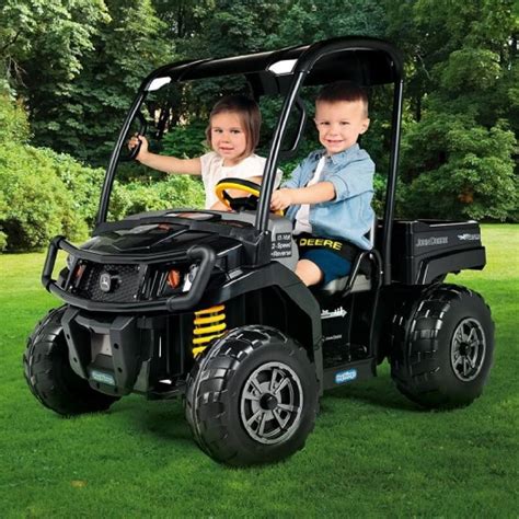 John Deere Midnight Black XUV 12V Kids Ride On Gator with Roof — Kids Car Sales