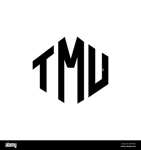 TMU letter logo design with polygon shape. TMU polygon and cube shape logo design. TMU hexagon ...