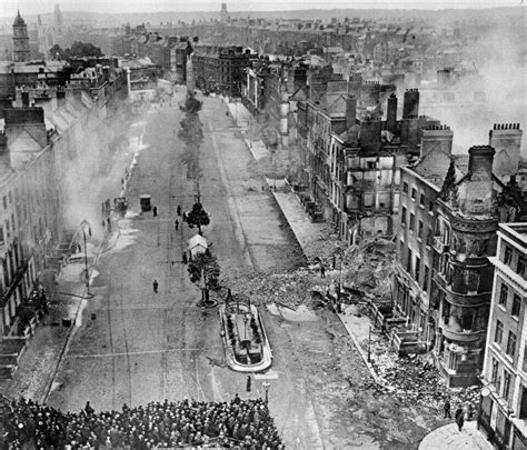 Part of O'Connell Street, Dublin after the Easter Rising 1916 Ireland ...