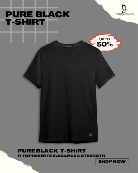 Black Plain T-Shirt in Men's Plain T-Shirts | DreameverStore