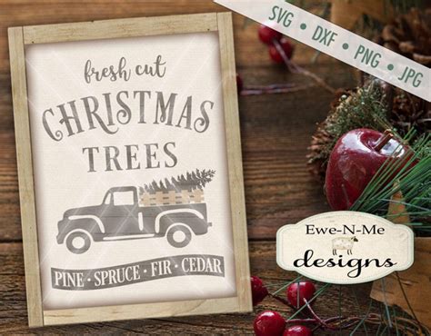 Christmas Tree SVG Old Truck SVG Truck With Christmas Tree | Etsy