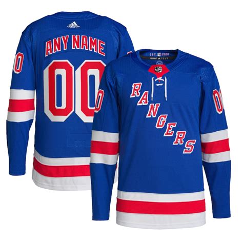 New York Rangers Home Primegreen Custom Jersey Royal Jersey Teams