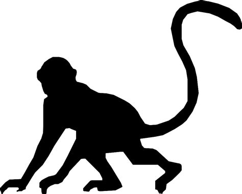 Monkey Silhouette by MetalPorSiempre on DeviantArt