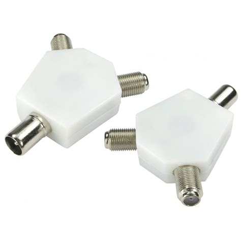 TV Coax to 2x F-Connector Splitter - 3-FCONNYN | Cables Direct