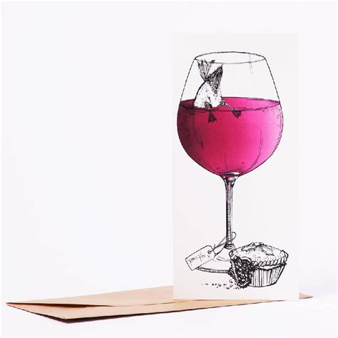 Duck In Red Wine Christmas Card By Ink Inc. | notonthehighstreet.com