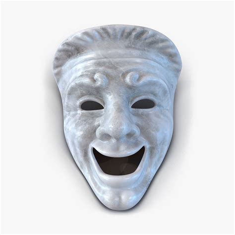 Theatre Comedy Mask White Marble 3D Model $29 - .3ds .c4d .ma .obj .max - Free3D