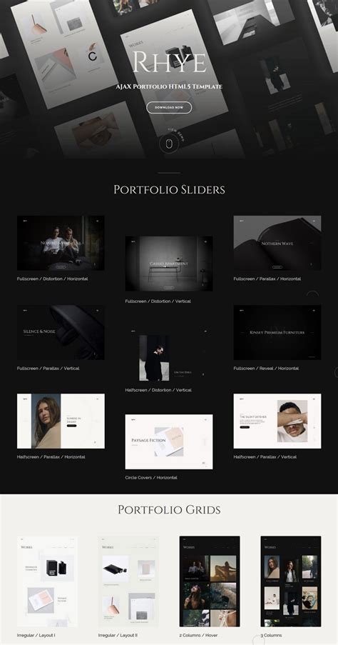 Rhye – AJAX Portfolio HTML5 Template - Download New Themes