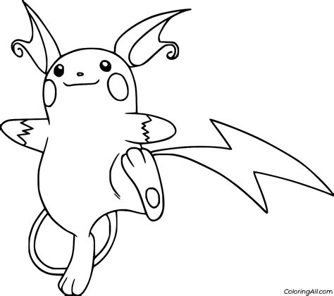 Raichu Coloring Page - ColoringAll