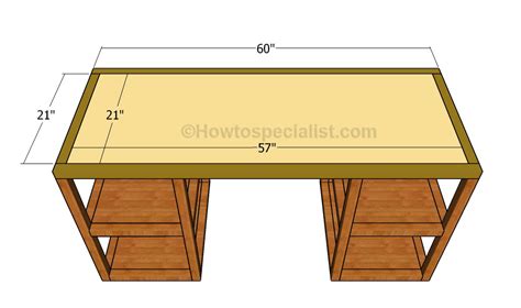 Desk woodworking plans | HowToSpecialist - How to Build, Step by Step ...