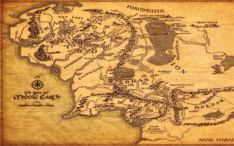 [75+] Map Of Middle Earth Wallpaper on WallpaperSafari | Middle earth map, Middle earth, Earth ...