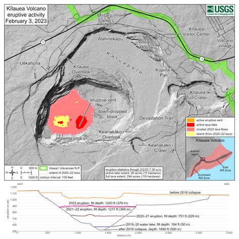 January 2023 summit eruption - Hawaiʻi Volcanoes National Park (U.S. National Park Service)