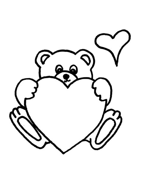 Heart Teddy Bear Coloring Pages to Print | Educative Printable | Heart coloring pages, Love ...