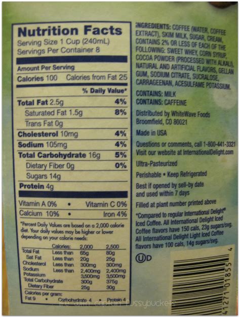 International Delight Coffee Creamer Nutritional Information | Besto Blog