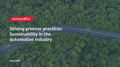 Driving greener practices: Sustainability in the automotive industry