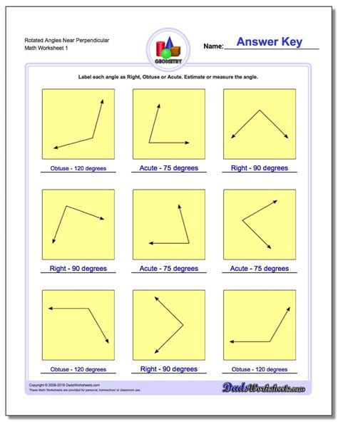 Angles, Right, Obtuse, Acute