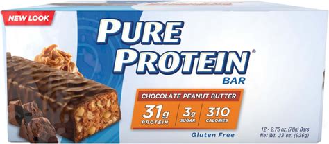 Amazon.com: Pure Protein High Protein Bar, Chocolate Peanut Butter, 2.75-Ounce Bars (Pack of 12 ...